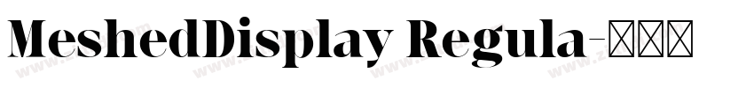 MeshedDisplay Regula字体转换